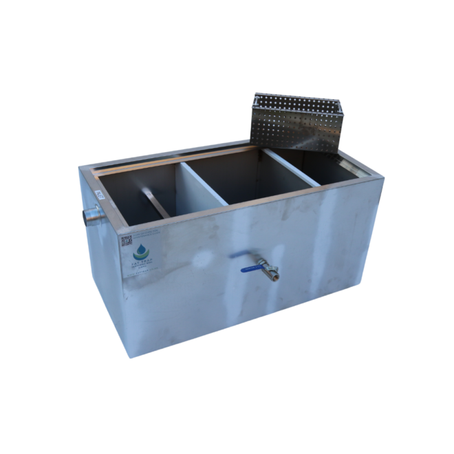 standard 128 litre grease trap fattrap with food filter basket